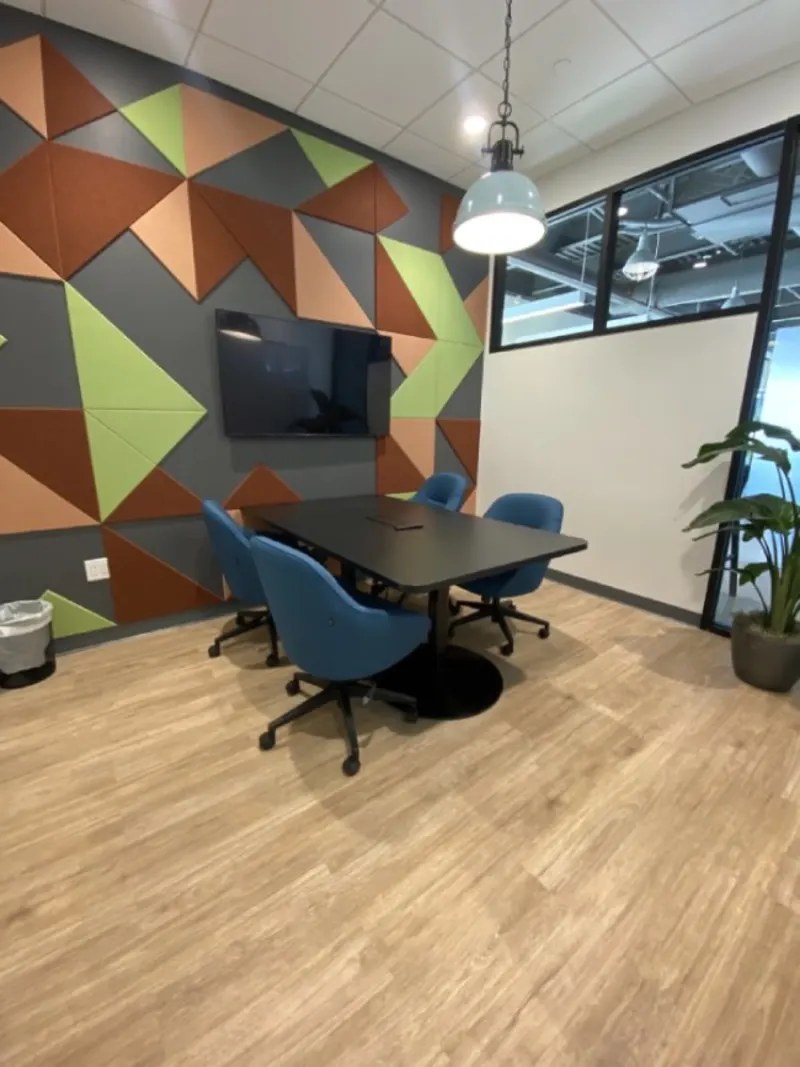 Quiet meeting room with soft lighting at FUSE WorkSpace in Southwest Austin